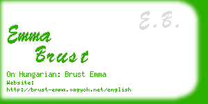 emma brust business card